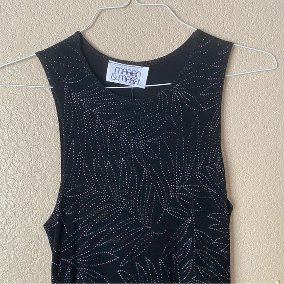 Vintage 90s Black Slinky Shimmer Dress - Picture 6 of 6
